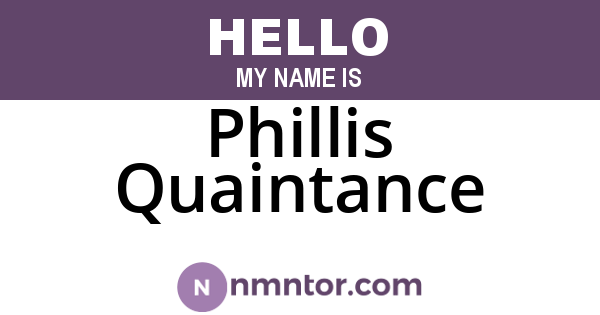 Phillis Quaintance