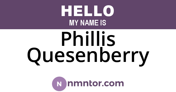 Phillis Quesenberry