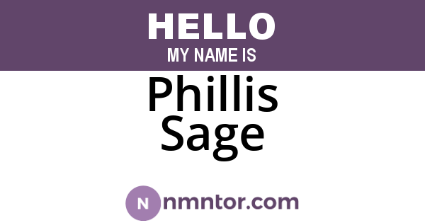 Phillis Sage