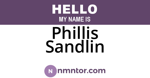 Phillis Sandlin