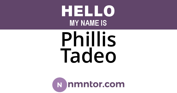 Phillis Tadeo