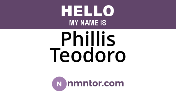 Phillis Teodoro
