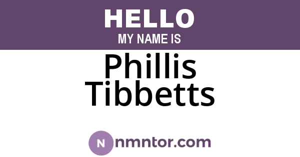 Phillis Tibbetts