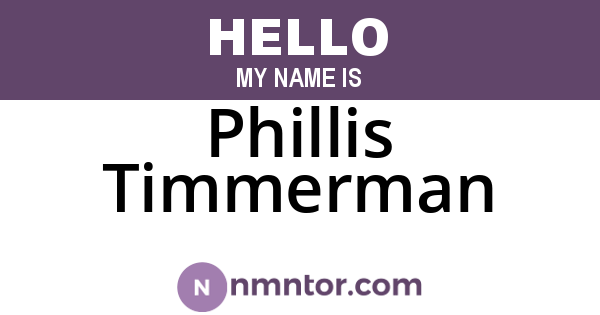 Phillis Timmerman