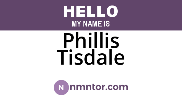Phillis Tisdale