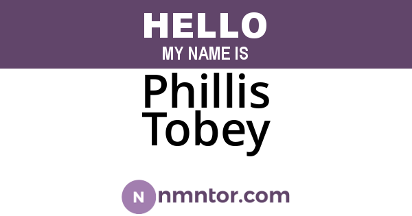 Phillis Tobey