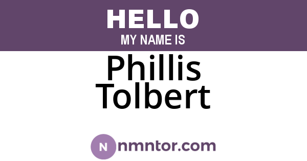 Phillis Tolbert