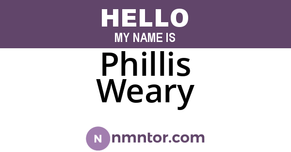 Phillis Weary