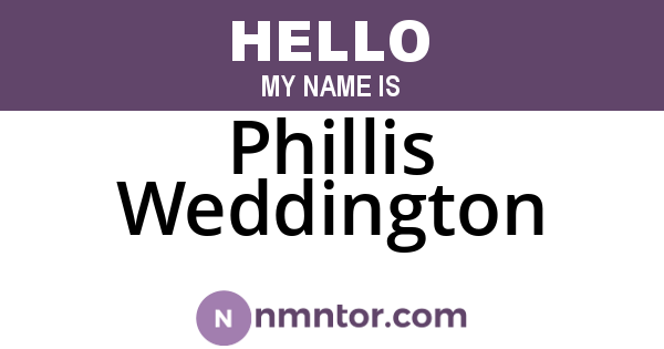 Phillis Weddington