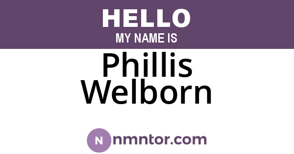 Phillis Welborn
