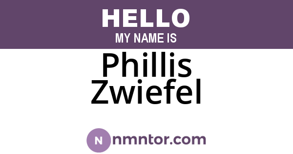 Phillis Zwiefel