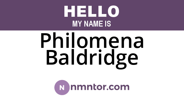 Philomena Baldridge