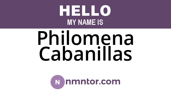 Philomena Cabanillas