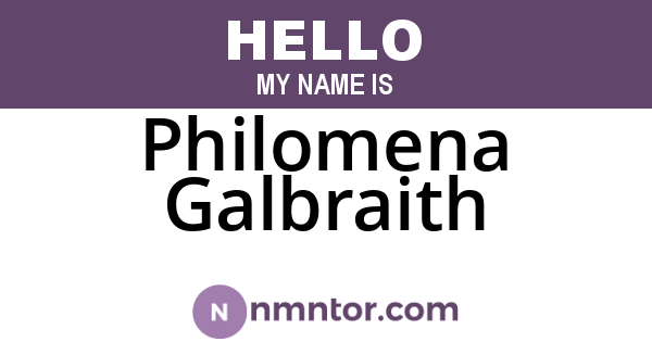 Philomena Galbraith