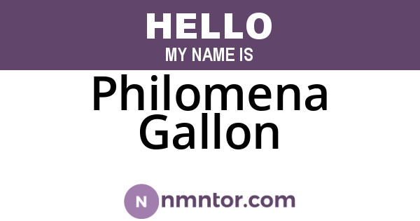 Philomena Gallon
