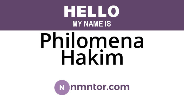Philomena Hakim