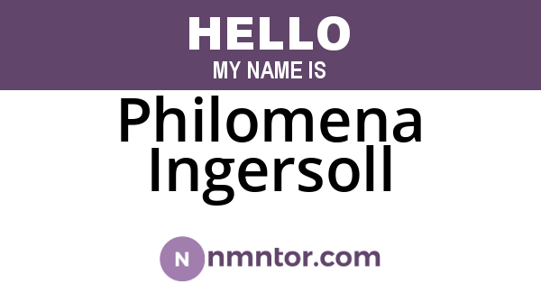 Philomena Ingersoll