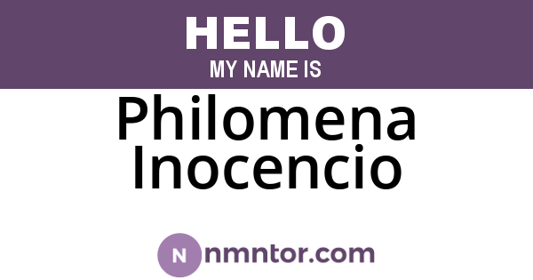 Philomena Inocencio