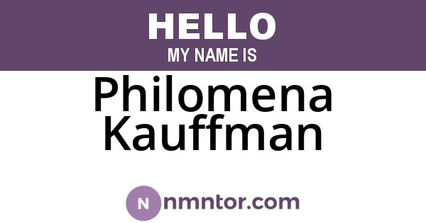 Philomena Kauffman