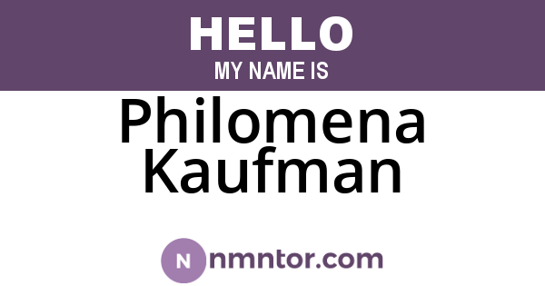 Philomena Kaufman