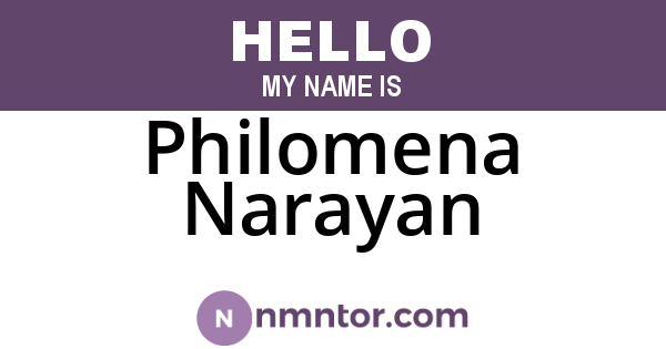 Philomena Narayan