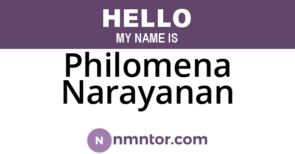 Philomena Narayanan