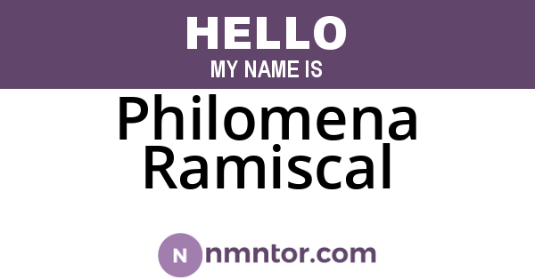 Philomena Ramiscal