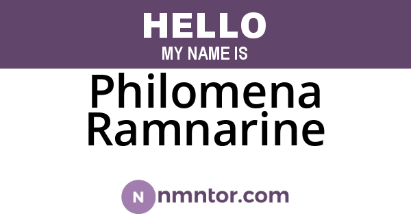 Philomena Ramnarine