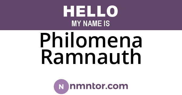 Philomena Ramnauth