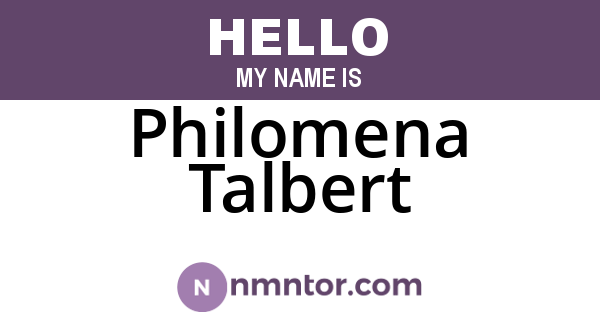 Philomena Talbert