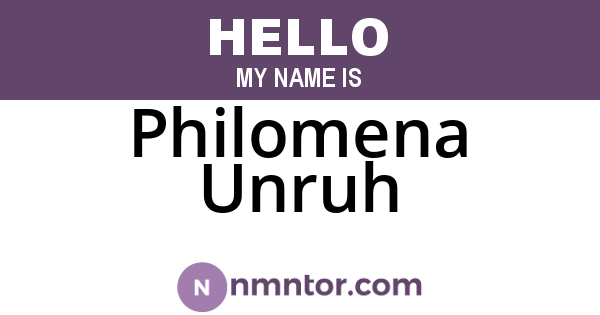 Philomena Unruh