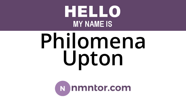 Philomena Upton