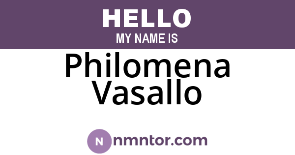 Philomena Vasallo