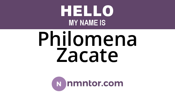 Philomena Zacate