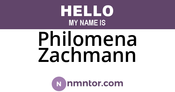 Philomena Zachmann
