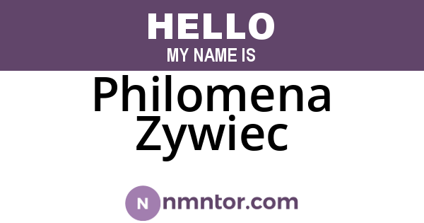 Philomena Zywiec