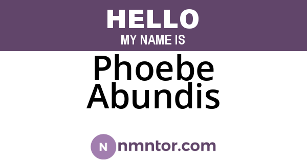 Phoebe Abundis