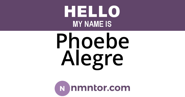 Phoebe Alegre