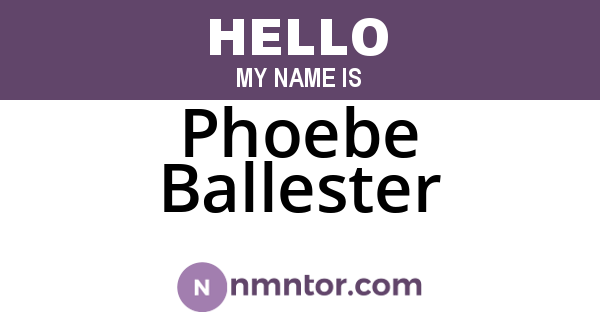 Phoebe Ballester