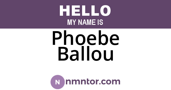 Phoebe Ballou