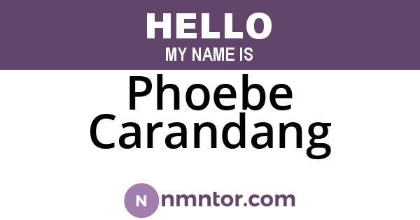 Phoebe Carandang