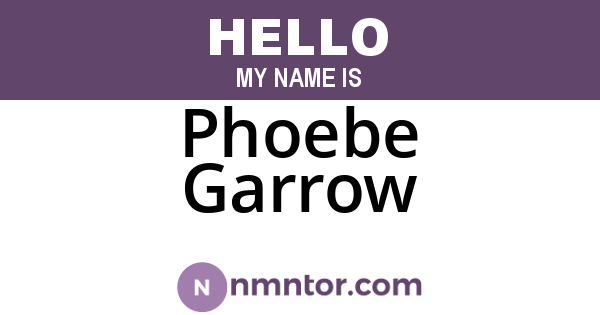 Phoebe Garrow