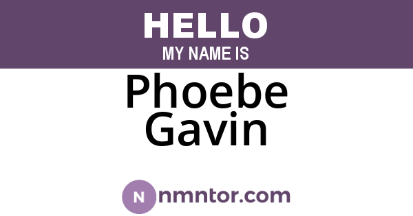 Phoebe Gavin
