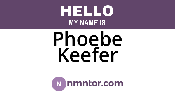 Phoebe Keefer