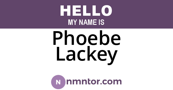 Phoebe Lackey