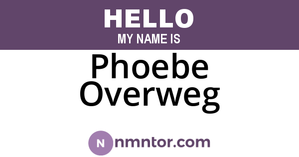 Phoebe Overweg