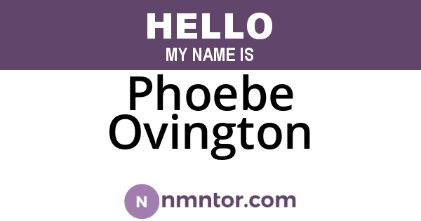 Phoebe Ovington