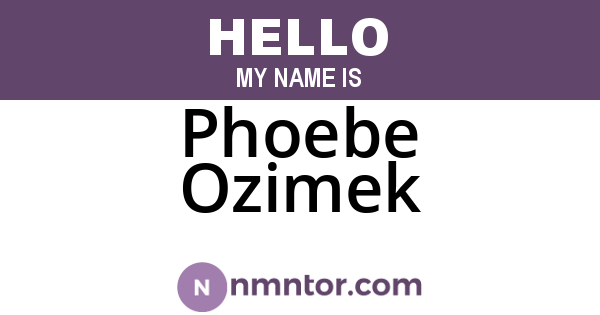 Phoebe Ozimek