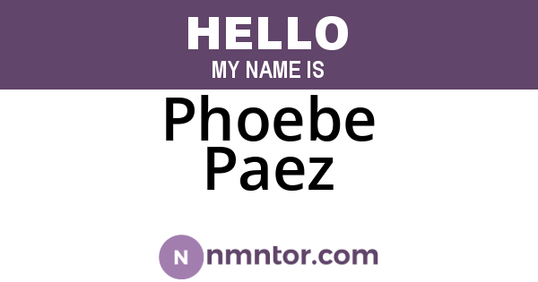 Phoebe Paez