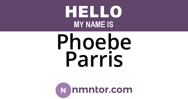 Phoebe Parris